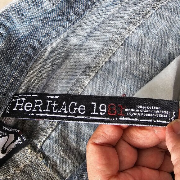 Heritage 1981 Men's Straight Button Up Jeans, Size 32, Light wash - Picture 5 of 15